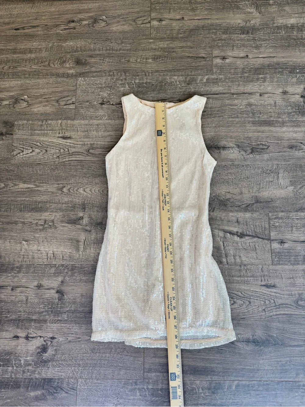 Princess Polly NWT Ivory Sequin Mini Dress w Built in Shorts